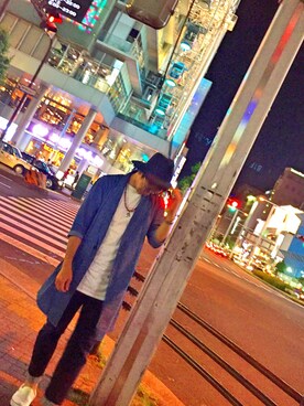 「RAGEBLUE（レイジブルー）のアイテム（その他アウター）」を使った、なろさん（メンズ・178cm）の夏コーディネート