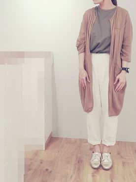 「アイテム（カバーオール）」を使った、がをさん（レディース・161cm・30代）の春コーディネート