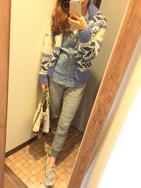 「Ron Herman（ロン ハーマン）のアイテム（その他アウター）」を使った、midoさん（レディース・153cm）の冬コーディネート