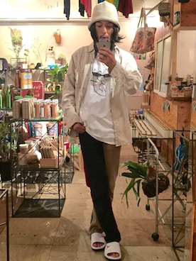 「アイテム（サンダル）」を使った、YUUCHIDAさん（メンズ・173cm・30代）の夏コーディネート