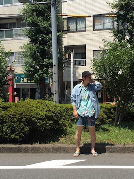 「fridgesetagaya」｜YUUCHIDAさん（メンズ・173cm）の夏コーディネート