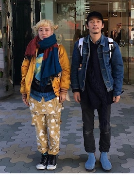 「アイテム（バックパック/リュック）」を使った、YUUCHIDAさん（メンズ・173cm・30代）の秋コーディネート