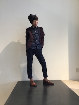 「ボウタイ」｜Yujuさん（メンズ・171cm）の秋コーディネート