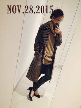 「ORiental TRaffic(ORiental TRaffic)」｜「アイテム（チェスターコート）」を使った、MAHOMiさん（レディース・160cm）の秋コーディネート