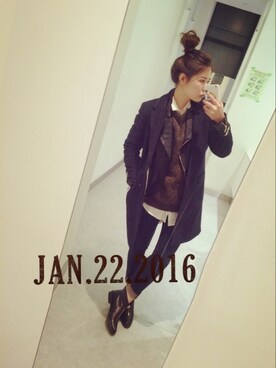 MAHOMiさん（レディース・160cm）の冬コーディネート