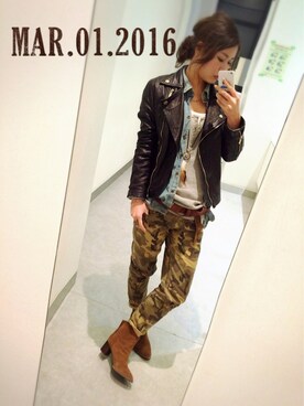 MAHOMiさん（レディース・160cm）の春コーディネート