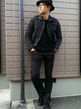 「MR.OLIVE（ミスターオリーブ）のアイテム（腕時計）」を使った、yasu Andoさん（メンズ・170cm）の冬コーディネート