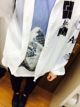 「M.Y.O.B（エム.ワイ.オー.ビー）のアイテム（その他アウター）」を使った、まあちゃんさん（レディース・173cm）の春コーディネート