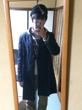 「SHIPS JET BLUE（シップスジェットブルー）のアイテム（その他アウター）」を使った、hxyxoさん（メンズ・174cm）の冬コーディネート