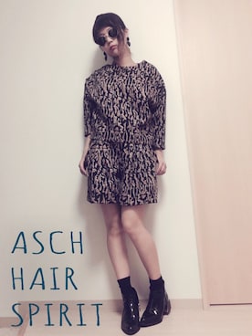「コーディネート」｜「アイテム（ブーティ）」を使った、comoさん（レディース・159cm）の秋コーディネート