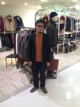 「モルガンオム」｜TETSUさん（メンズ・162cm）の冬コーディネート