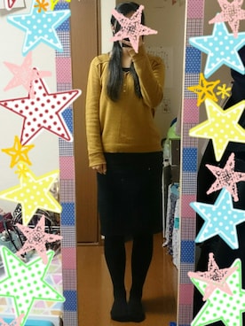 「マスタード」｜「アイテム（ブーティ）」を使った、Rin :)さん（レディース・165cm）の冬コーディネート