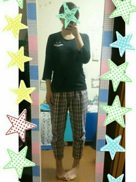 「UP SMILE（アップスマイル）のアイテム」を使った、Rin :)さん（レディース・165cm）の夏コーディネート