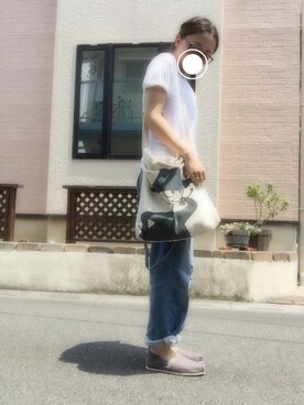 「アイテム（雑貨/ホビー、グレー系）」を使った、がちゃさん（レディース・155cm）の夏コーディネート