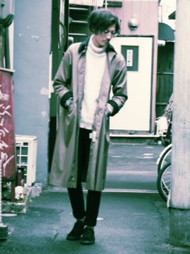 「BLACK COMME des GARÇONS」｜「アイテム（その他アウター）」を使った、HIROMUさん（メンズ・185cm）の春コーディネート