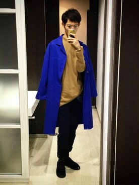 「BLACK COMME des GARÇONS」｜「アイテム（その他アウター）」を使った、HIROMUさん（メンズ・185cm）の秋コーディネート