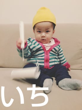 「GO SPROUT（ゴースプラウト）のアイテム」を使った、いちさん（キッズ・70cm）の冬コーディネート