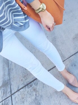 「アイテム（トートバッグ、オレンジ系）」を使った、MAYURI。さん（レディース・160cm）の冬コーディネート