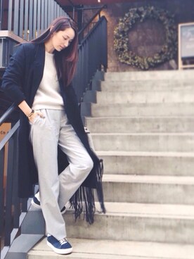 高町美幸さん（レディース・168cm）の冬コーディネート