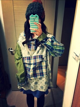 「MANASTASH（マナスタッシュ）のアイテム（その他トップス）」を使った、Winnie C 🇹🇼さん（レディース・163cm）の冬コーディネート