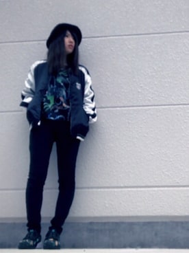 「STUSSY（ステューシー）のアイテム（その他アウター）」を使った、AK△NEさん（レディース・160cm）の秋コーディネート
