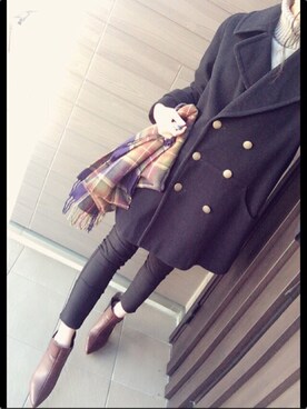 「N.（N. Natural Beauty Basic）（エヌエヌナチュラルビューティーベーシック）のアイテム（ブーティ）」を使った、おかかさん（レディース・161cm）の冬コーディネート