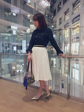 「おめかしコーデ」｜Aya Kizakiさん（レディース・162cm）の春コーディネート