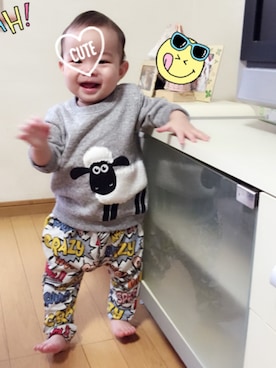 「しまむらコーデ」｜りーくんさん（キッズ・80cm）の秋コーディネート