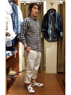 「横尾忠則」｜A.高橋さん（メンズ・171cm）の春コーディネート