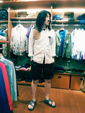 「Chaco（チャコ）のアイテム」を使った、A.高橋さん（メンズ・171cm）の春コーディネート