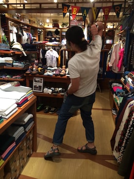 「Chaco（チャコ）のアイテム」を使った、A.高橋さん（メンズ・171cm）の夏コーディネート