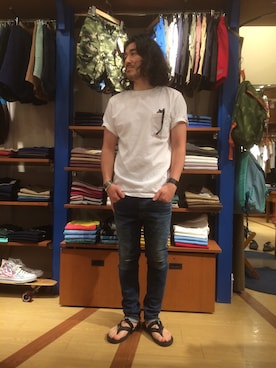 「SPELLBOUND（スペルバウンド）のアイテム」を使った、A.高橋さん（メンズ・171cm）の夏コーディネート