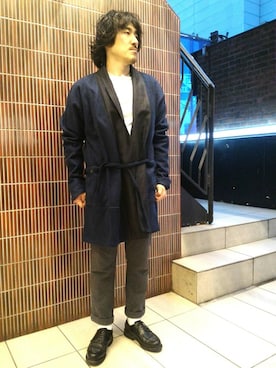 「RIDING HIGH（ライディングハイ）のアイテム」を使った、A.高橋さん（メンズ・171cm）の秋コーディネート