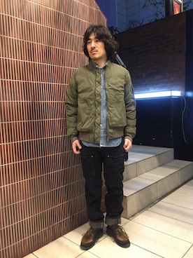「THE NORTH FACE PURPLE LABEL」｜A.高橋さん（メンズ・171cm）の冬コーディネート