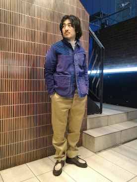 「MANASTASH（マナスタッシュ）のアイテム」を使った、A.高橋さん（メンズ・171cm）の冬コーディネート