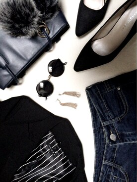 「EMODA（エモダ）のアイテム（トートバッグ）」を使った、残り5分。さん（レディース・167cm）の秋コーディネート