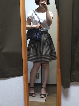 「Rubyrivet（ルビーリベット）のアイテム（トップス）」を使った、zoeさん（レディース・160cm）の夏コーディネート