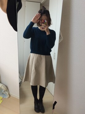 「アイテム（ブーティ）」を使った、きーこさん（レディース・160cm・20代）の冬コーディネート