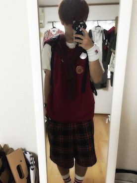 「アイテム（バングル/リストバンド）」を使った、たがしーさん（メンズ・165cm・10代）の夏コーディネート