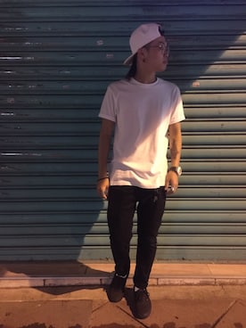 「REMIX（リミックス）のアイテム（帽子）」を使った、jkchangさん（メンズ・172cm）の夏コーディネート