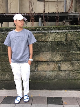 「アイテム（シューケア用品、ブルー系）」を使った、jkchangさん（メンズ・172cm）の秋コーディネート