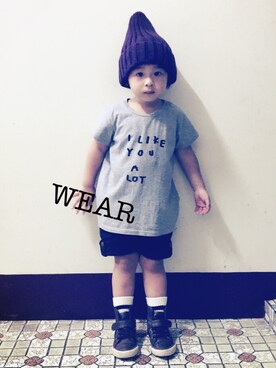 「CANDY（キャンディー）のアイテム」を使った、Fuanさん（キッズ・90cm）の夏コーディネート