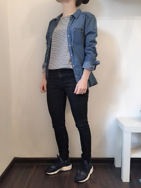 「Nike air huarache」｜うらさん（レディース・159cm）の春コーディネート