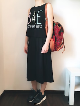 「Nike air huarache」｜うらさん（レディース・159cm）の夏コーディネート