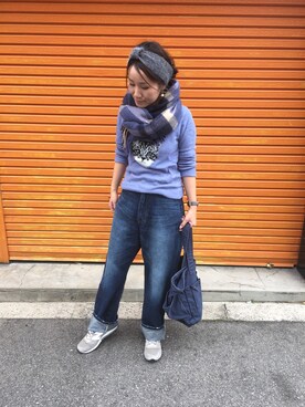 「ネコ」｜「アイテム（腕時計）」を使った、a:mingさん（レディース・159cm）の秋コーディネート