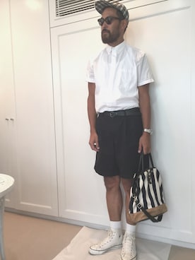 「アイテム（ハンドバッグ）」を使った、moyai47さん（メンズ・185cm）の夏コーディネート