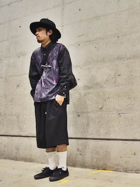 「PARADOX（パラドックス）のアイテム（スラックス）」を使った、shghmmrさん（メンズ・171cm）の秋コーディネート