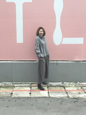「working style」｜「アイテム（スウェット）」を使った、Sunnie Maya Yangさん（レディース・163cm）の春コーディネート