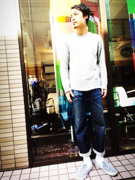 「アイテム（ピアス（片耳用））」を使った、MASAHIROWATANABE/gokanさん（メンズ・178cm・20代）の春コーディネート