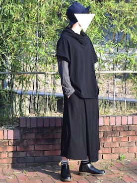 「JohnUNDERCOVER（ジョンアンダーカバー）のアイテム（帽子）」を使った、リッキーさん（メンズ・178cm）の夏コーディネート